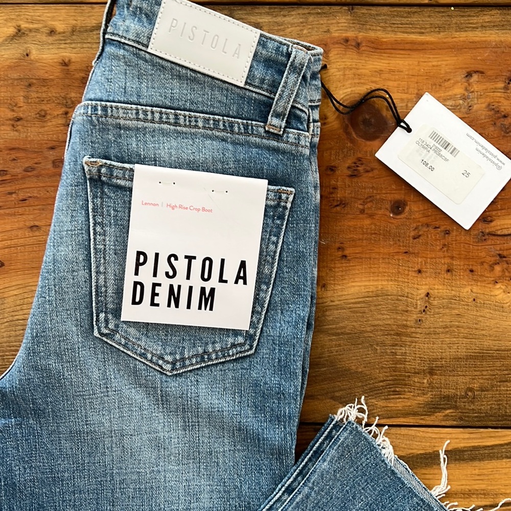 Pistola Demim NWT High Rise Crop Boot